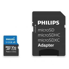 Philips Micro SDXC Cart 512GB Class 10, Adaptateur, UHS-I U3, 4K