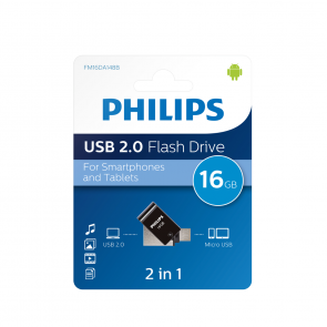 Philips USB flash drive 2-in-1, 16Go, USB 2.0 - micro-USB
