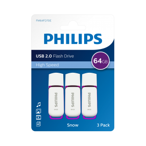 Philips USB flash drive Snow Edition 64Go, USB2.0, 3-pack